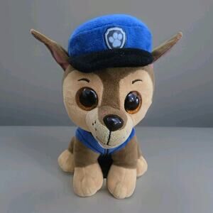TY Beanie Babies Boos Paw Patrol Chase Plush Police Dog Stuffed Animal 8" 2017‎